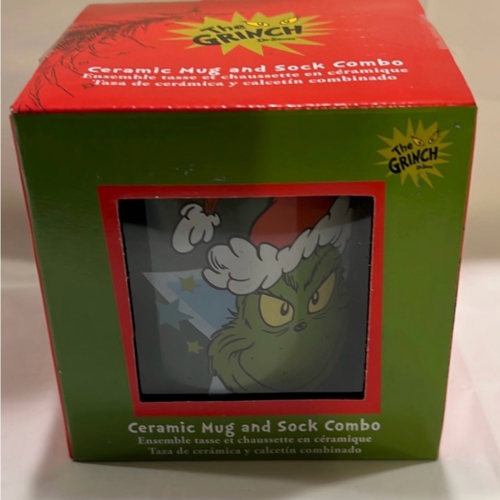 Grinch Ceramic Mug & Socks Combo